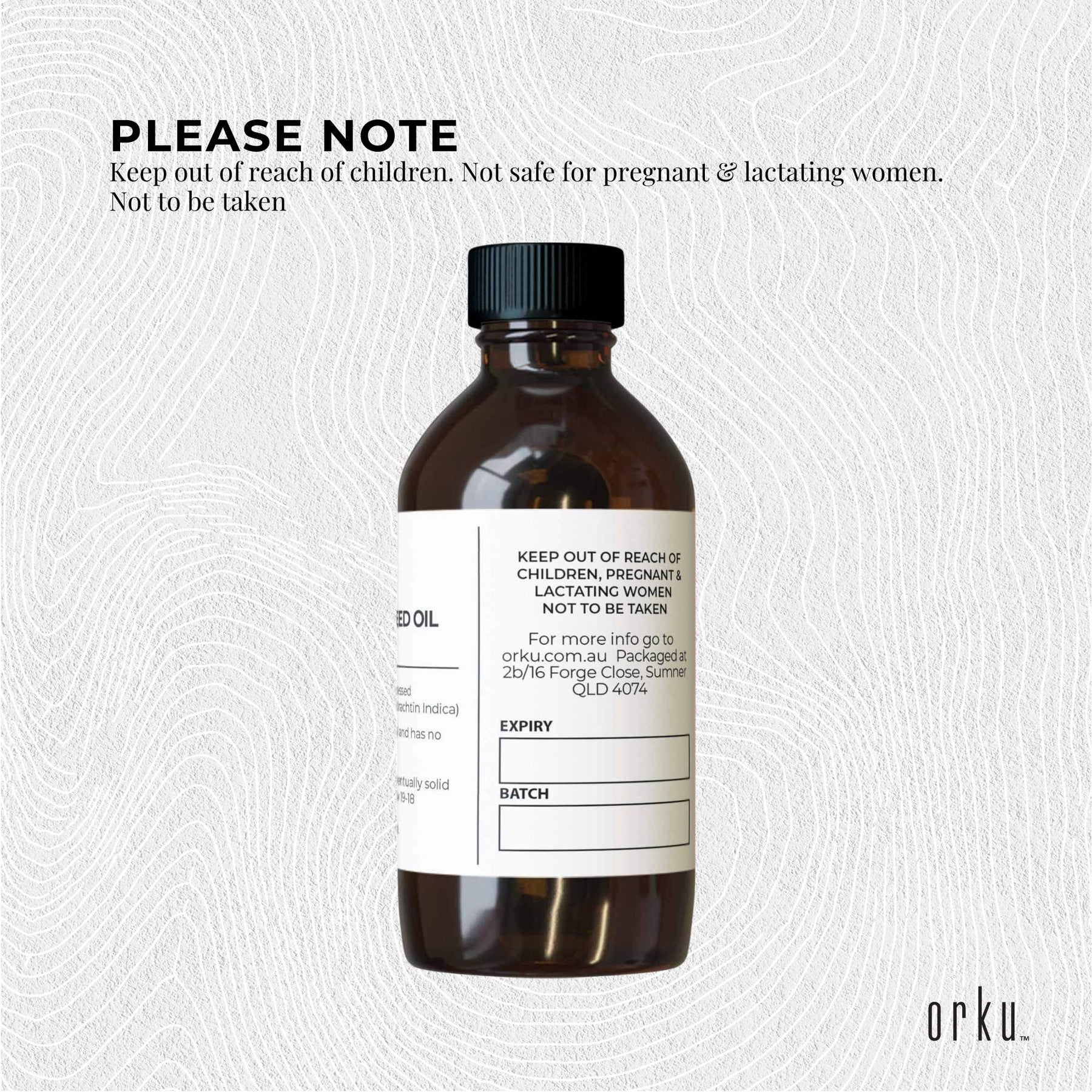Orku 100ml Organic Neem Seed Oil  Debitterised Cold Pressed Azadirachtin Indica - SuperSaverAU - view 9