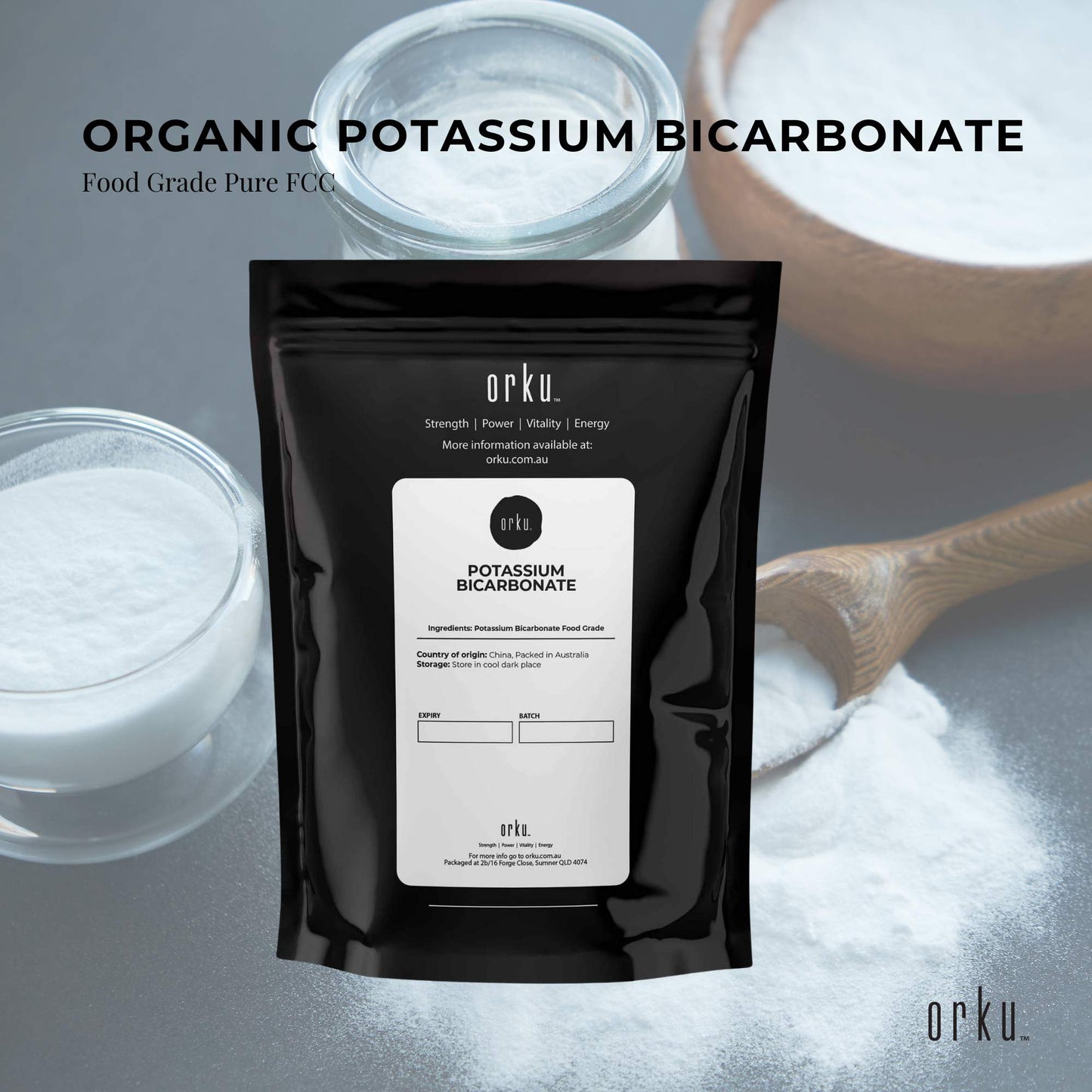 1Kg Organic Potassium Bicarbonate Powder - Food Grade for Baking & Brewing