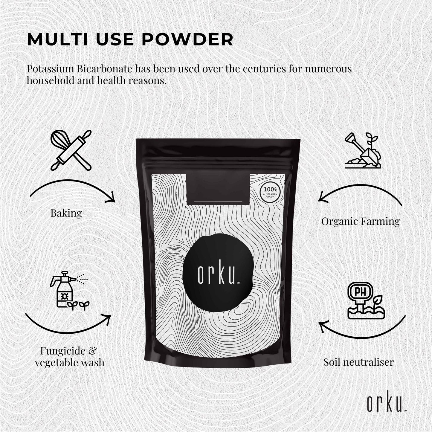 1Kg Organic Potassium Bicarbonate Powder - Food Grade for Baking & Brewing