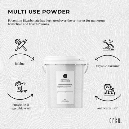 Organic Potassium Bicarbonate Powder 1.3Kg - Food Grade for Baking & Brewing
