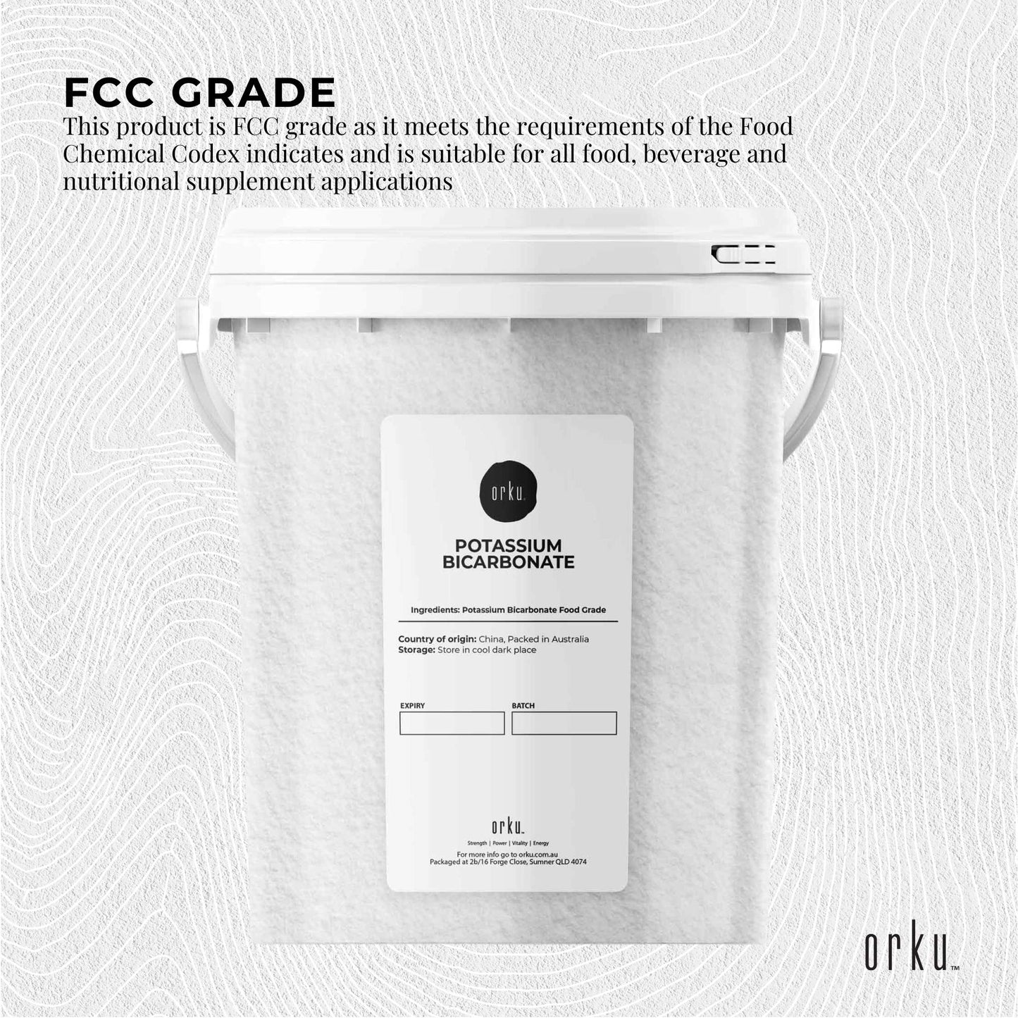 Organic Potassium Bicarbonate Powder 1.3Kg - Food Grade for Baking & Brewing