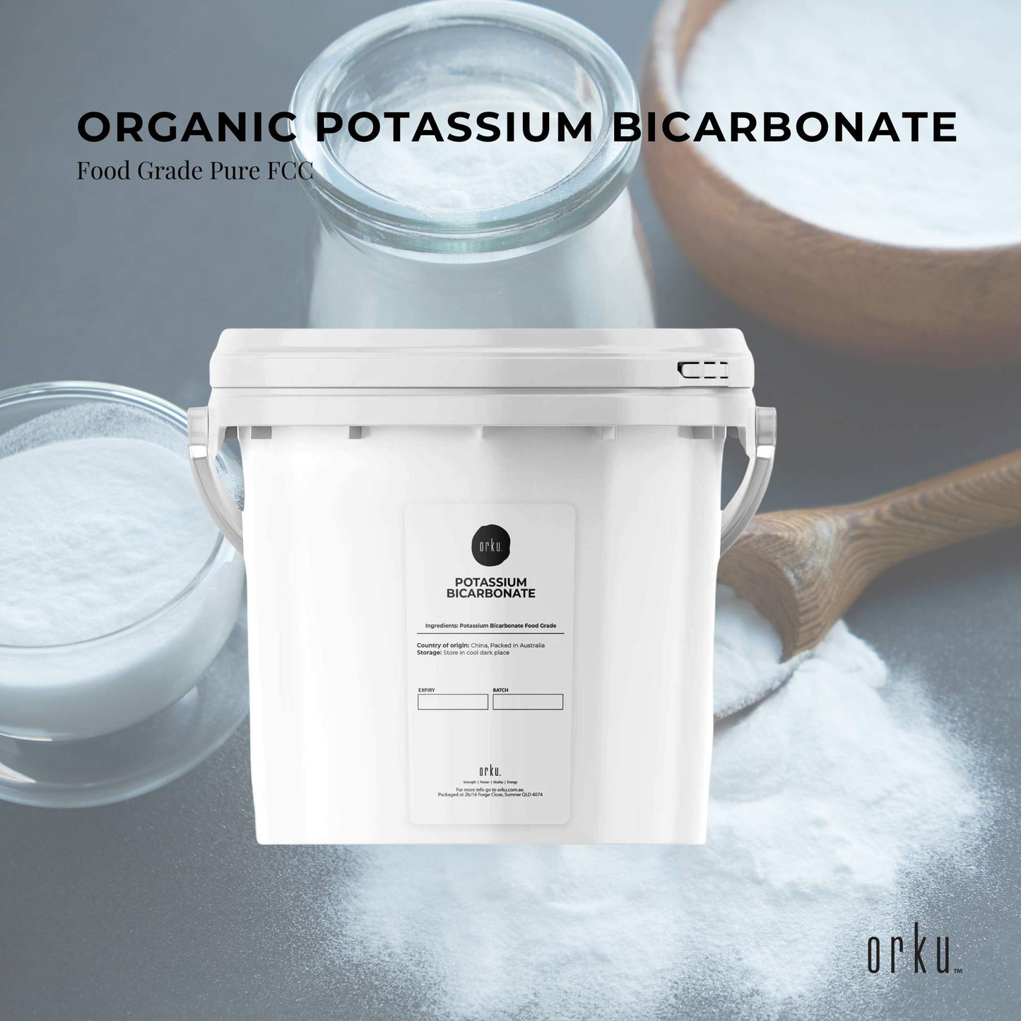 Organic Potassium Bicarbonate Powder 5Kg - Food Grade FCC for Brewing