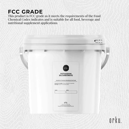 Organic Potassium Bicarbonate Powder 5Kg - Food Grade FCC for Brewing