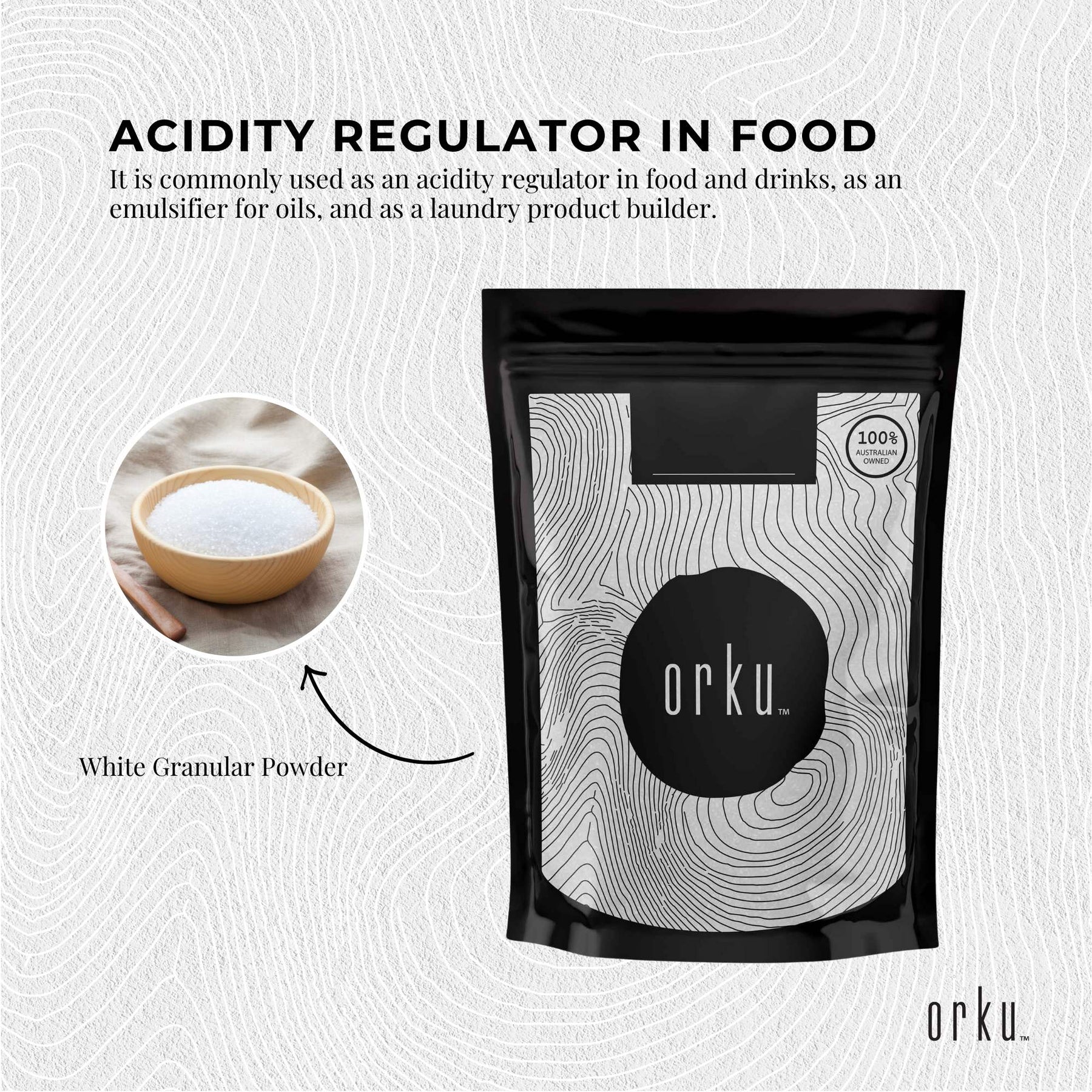 400g Sodium Citrate Powder - Trisodium Food Grade Salt Acid Preservative - SuperSaverAU - view 4