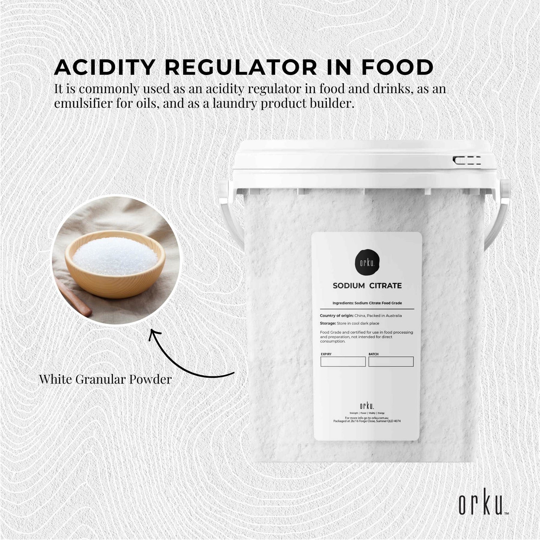 1.3Kg Sodium Citrate Powder Tub - Trisodium Food Grade Salt Acid Preservative - SuperSaverAU - view 4
