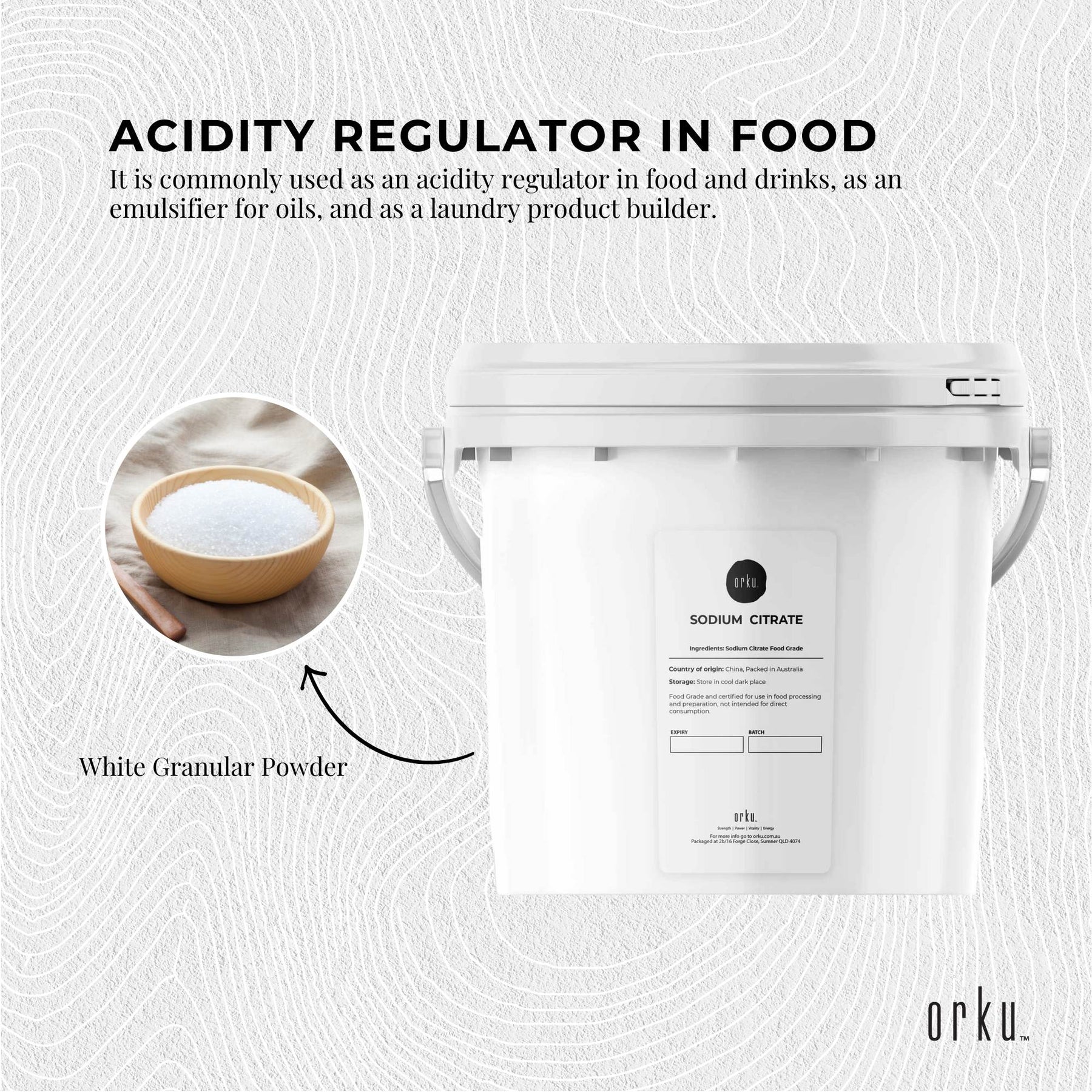 5Kg Sodium Citrate Powder Tub - Trisodium Food Grade Acid Salt Preservative - SuperSaverAU - view 4