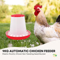 Rooster Farms 9Kg Automatic Chicken Feeder - Plastic Poultry Seed Bucket - SuperSaverAU - view 2