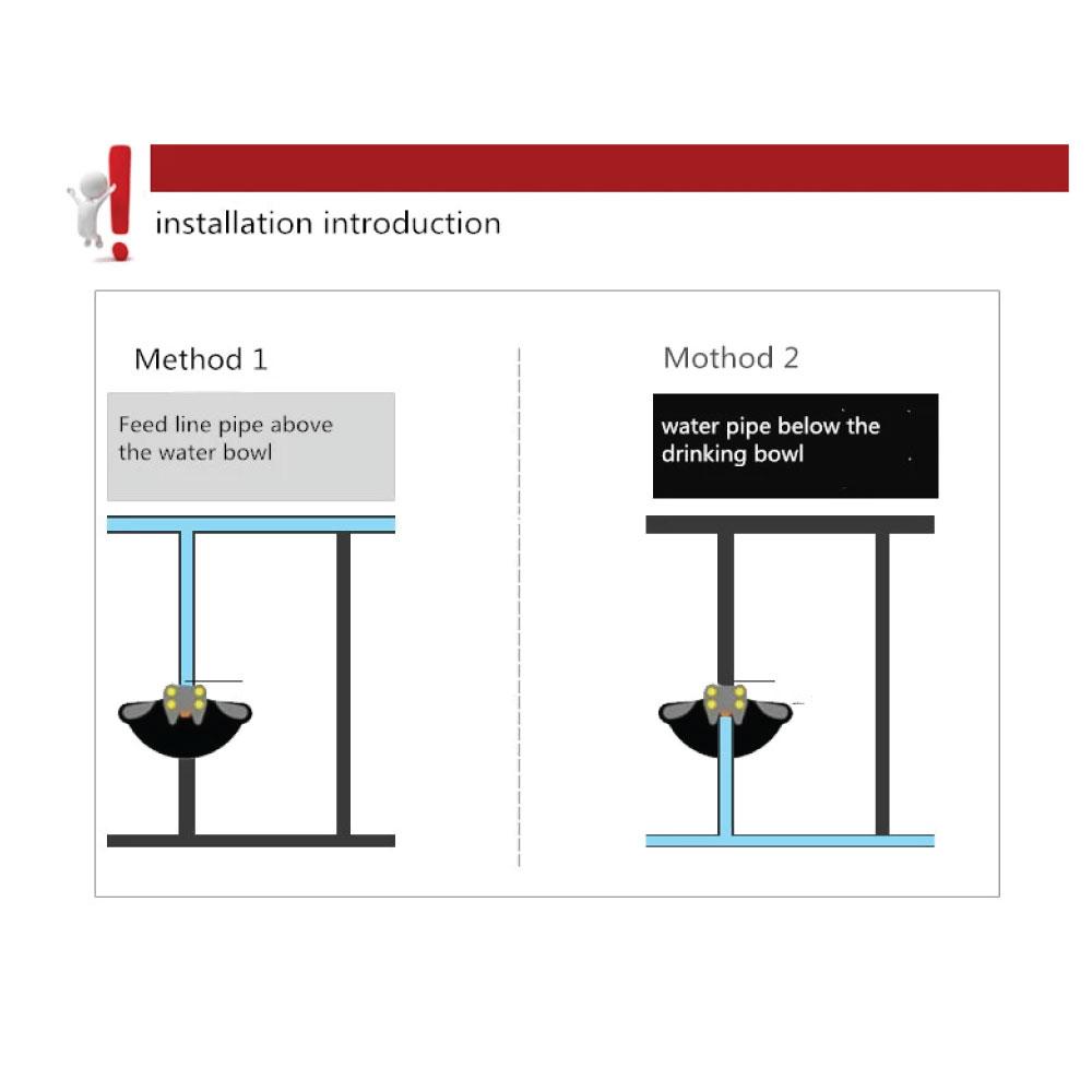 21.5cm Cast Iron Automatic Cattle Drinking Bowl with Stainless Steel Tongue
