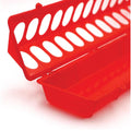 50cm Red Poultry Feeder - Plastic Flip Top Trough with Hinged Opening - SuperSaverAU - view 3