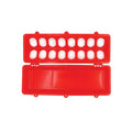 30cm Red Poultry Feeder with Guard - Plastic Flip Top Trough for Chickens - SuperSaverAU - view 4