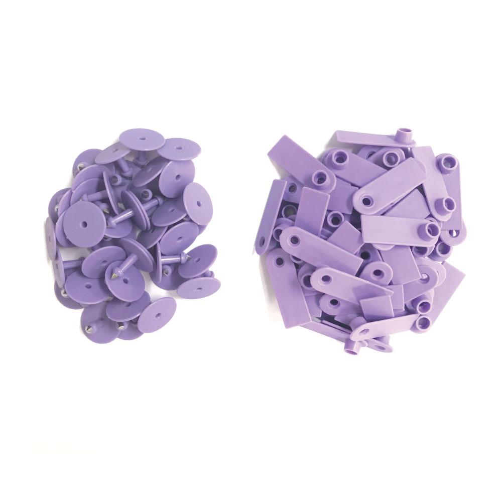 Cattle Ear Tags 100x 5x2cm Purple for Sheep, Pig, Cow - Durable Thermoplastic