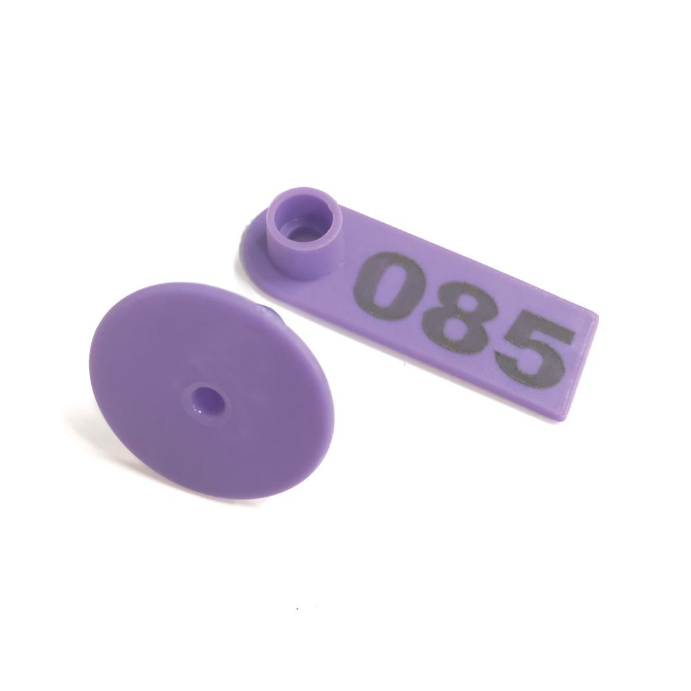 Purple Numbered Mini Ear Tags 5x2cm for Cattle, Sheep, Pig - 1-100 Labels - SuperSaverAU - view 2