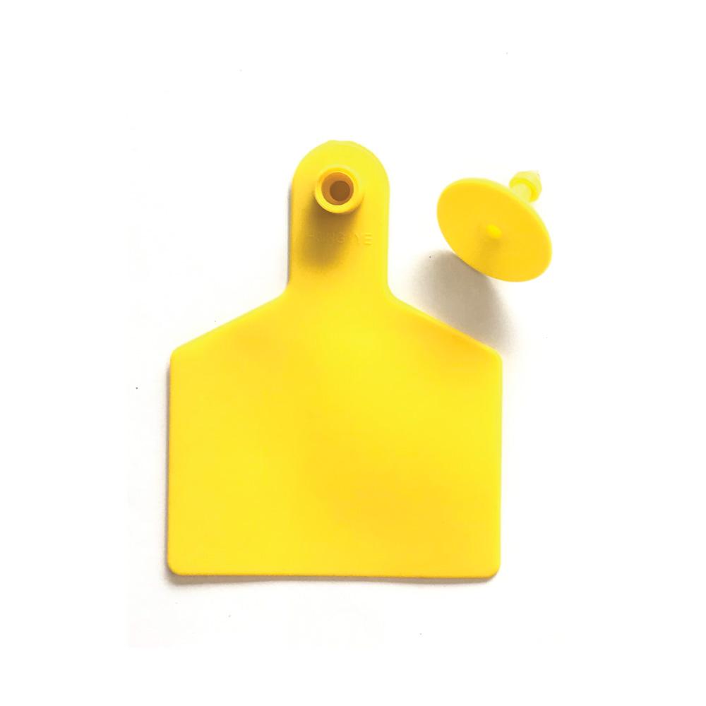100x Yellow Large Cattle Ear Tags 7.5x10cm Blank Livestock Labels