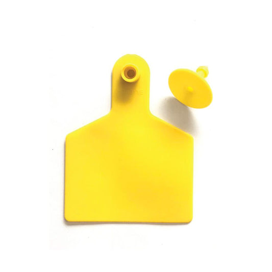 100x Yellow Large Cattle Ear Tags 7.5x10cm Blank Livestock Labels