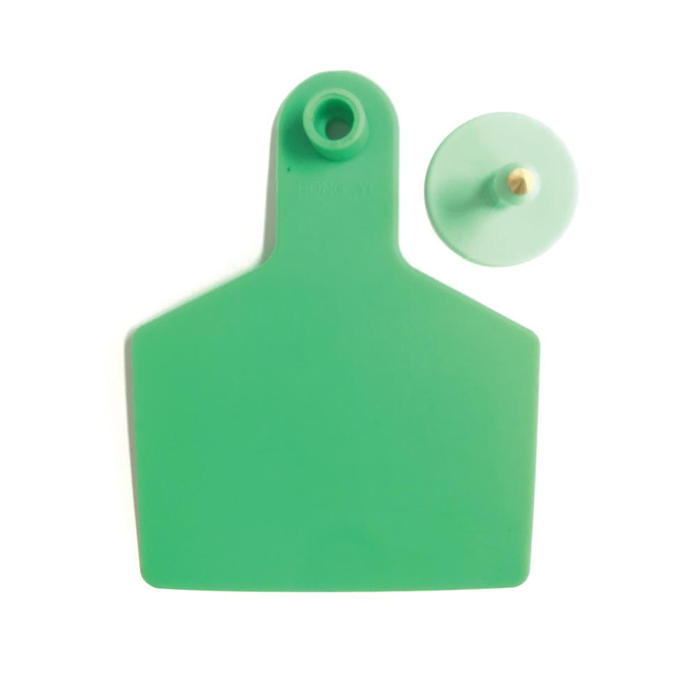 Cattle Ear Tags 100x 7.5x10cm XL Green Blank Livestock Labels
