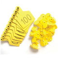 Yellow Large Cattle Ear Tags 1-100 Set 7.5x10cm for Livestock Identification - SuperSaverAU - view 2