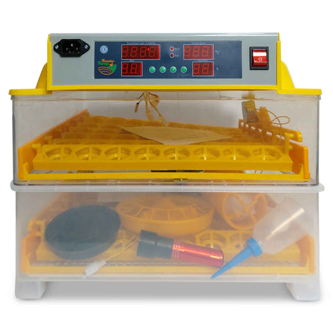 Electric 112 Egg Incubator with Accessories, Automatic, Digital Display, Yellow - SuperSaverAU - view 1
