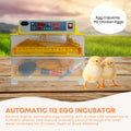 Electric 112 Egg Incubator with Accessories, Automatic, Digital Display, Yellow - SuperSaverAU - view 2