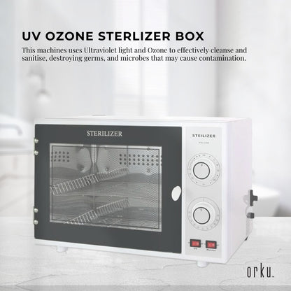 Orku 20L Ozone UV Steriliser Box - Beauty Equipment Salon Nail Tools Sterilizer