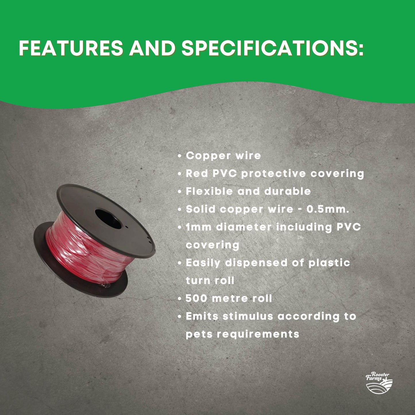 Electric Boundary Wire 500m - 1mm Thick for TP16 Dog Fencing System