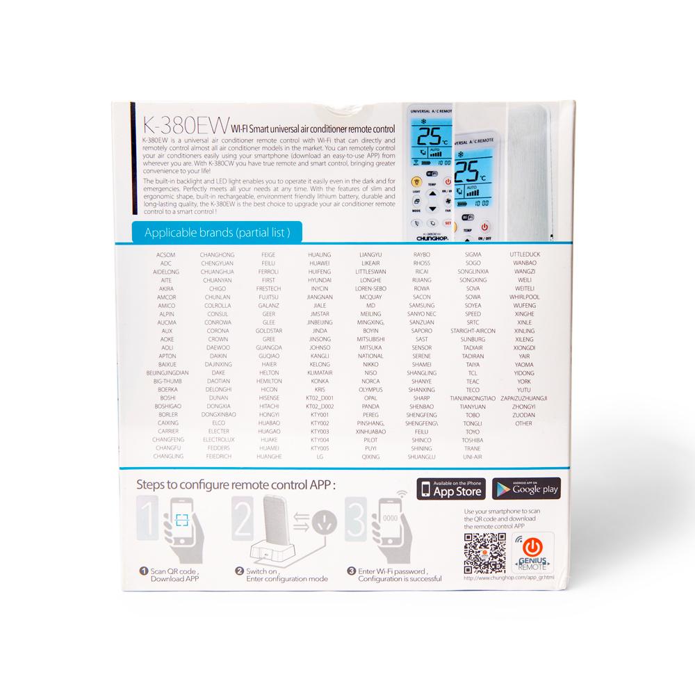 Chunghop K-380EW Smart WiFi Air Conditioner Remote Control, 13.90 x 5.50 cm - SuperSaverAU - view 4