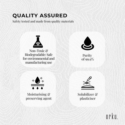 Orku 1L Glycerine 99.9% Pure USP Food + Cosmetic Grade – Vegetable Glycerol