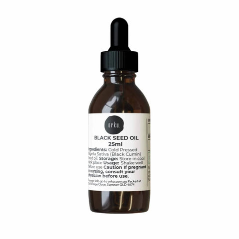 Orku 25ml Pure Ethiopian Black Seed Oil - Cold Pressed, Non-Refined, Vegan