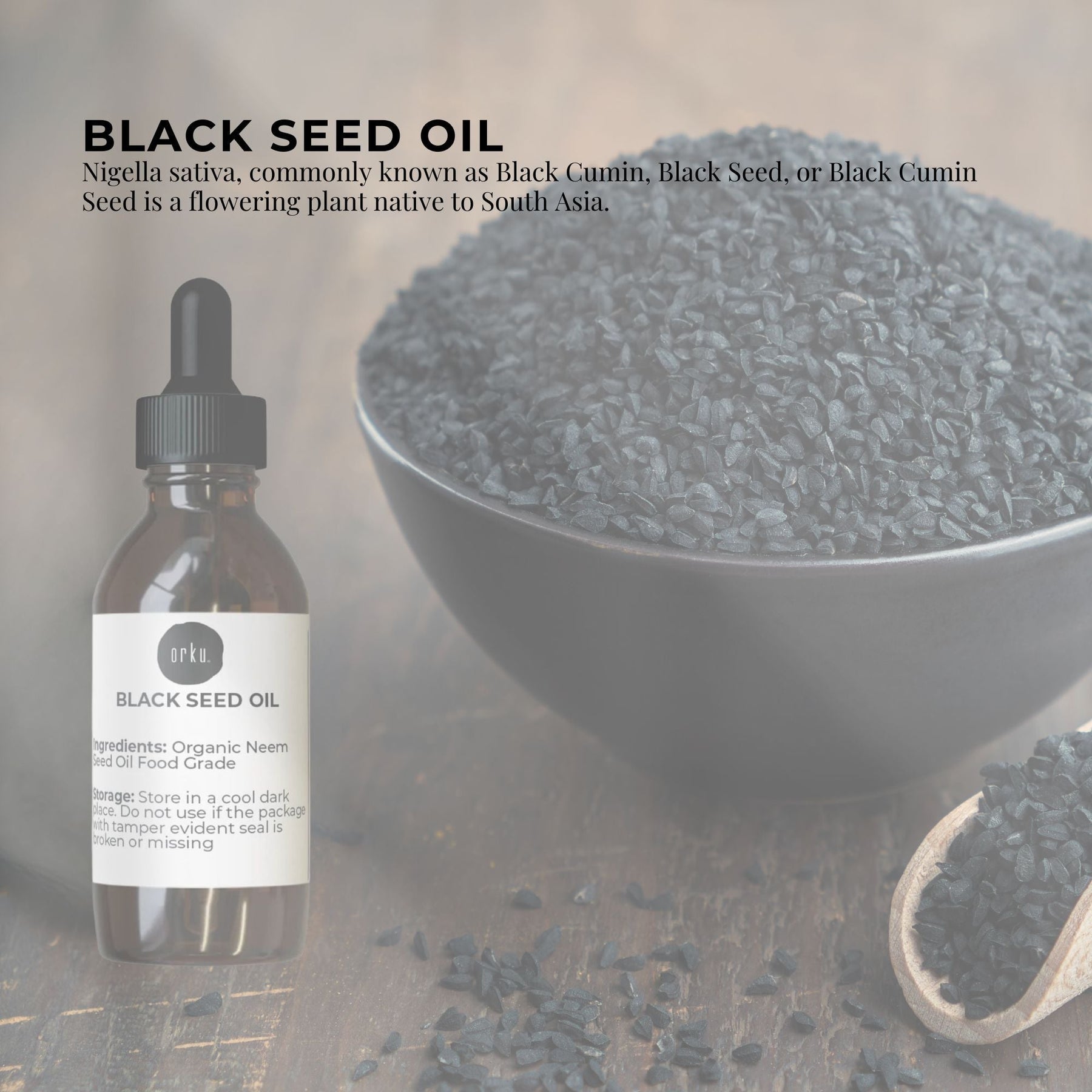 Orku 25ml Pure Ethiopian Black Seed Oil - Cold Pressed, Non-Refined, Vegan - SuperSaverAU - view 2
