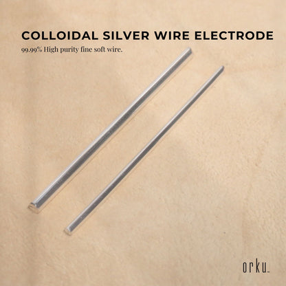 1x 8" Silver Rods 12 Gauge 99.99% High Purity Fine Soft Wire Colloidal Electrode