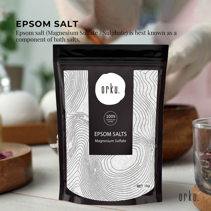 Orku Epsom Salt 12x 1Kg Magnesium Sulfate Bath Salts for Relaxation & Healing - SuperSaverAU - view 1