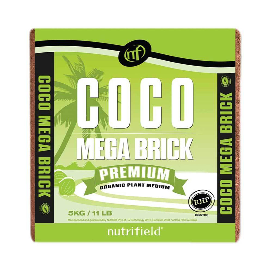Nutrifield 5Kg Coco Brick Premium Coir Peat Organic Plant Growth Medium 55L - SuperSaverAU - view 1