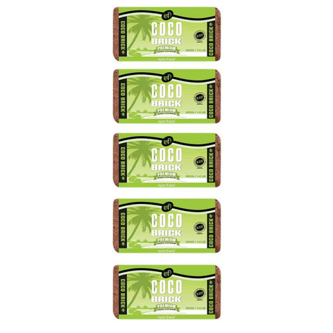 Nutrifield Coco Brick 5 x 650g Premium Coir Peat Organic Plant Growth Media - SuperSaverAU - view 1