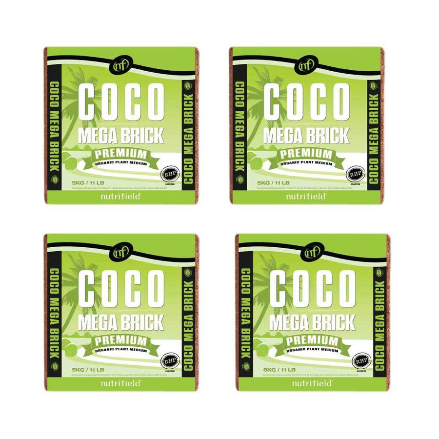 Nutrifield 4x 5Kg Coco Brick Premium Coir for Plant Growth, RHP Certified - SuperSaverAU - view 1
