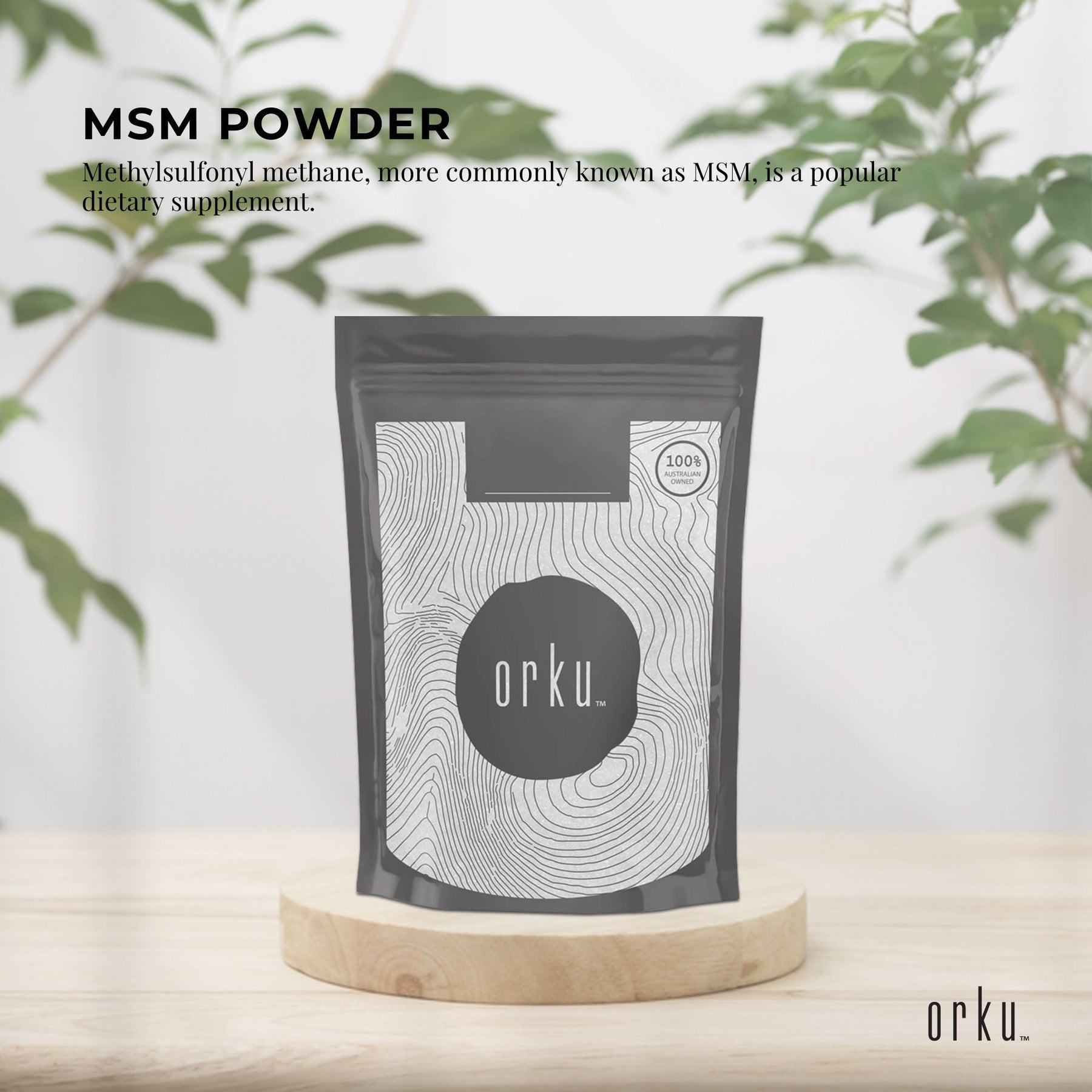 MSM Powder 2Kg - 99% Pure Methylsulfonylmethane, Odourless, Pharmaceutical Grade - SuperSaverAU - view 1
