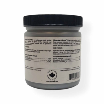 Grotek Monster Grow Pro Hydroponic Fertiliser 130g - Boosts Leaf & Root Growth