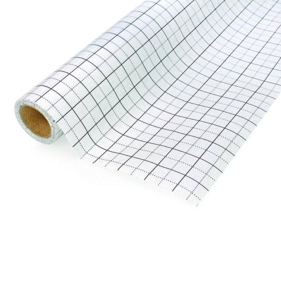Birch Pattern Grid Tracing Paper Roll 80cm x 10m - Translucent with Blue Grid - SuperSaverAU - view 1