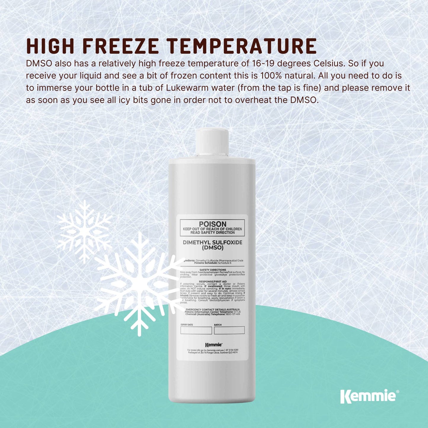 99.9% Pure Pharmaceutical Grade DMSO Liquid 250ml - Dimethyl Sulfoxide