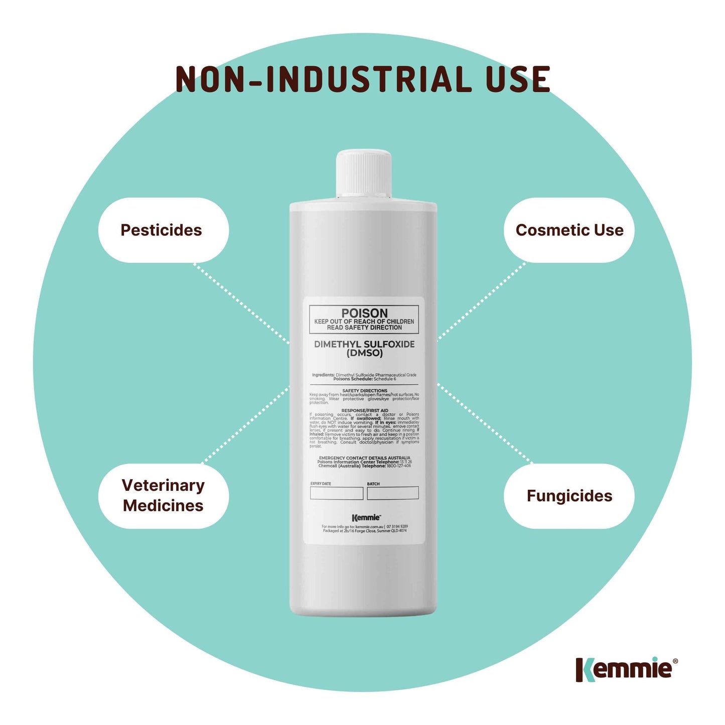 99.9% Pure Pharmaceutical Grade DMSO Liquid 250ml - Dimethyl Sulfoxide