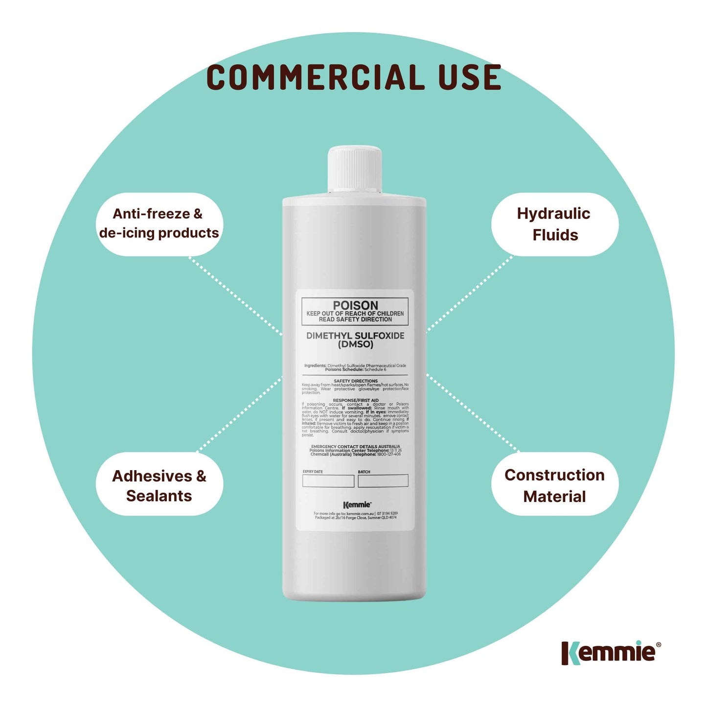 99.9% Pure Pharmaceutical Grade DMSO Liquid 250ml - Dimethyl Sulfoxide