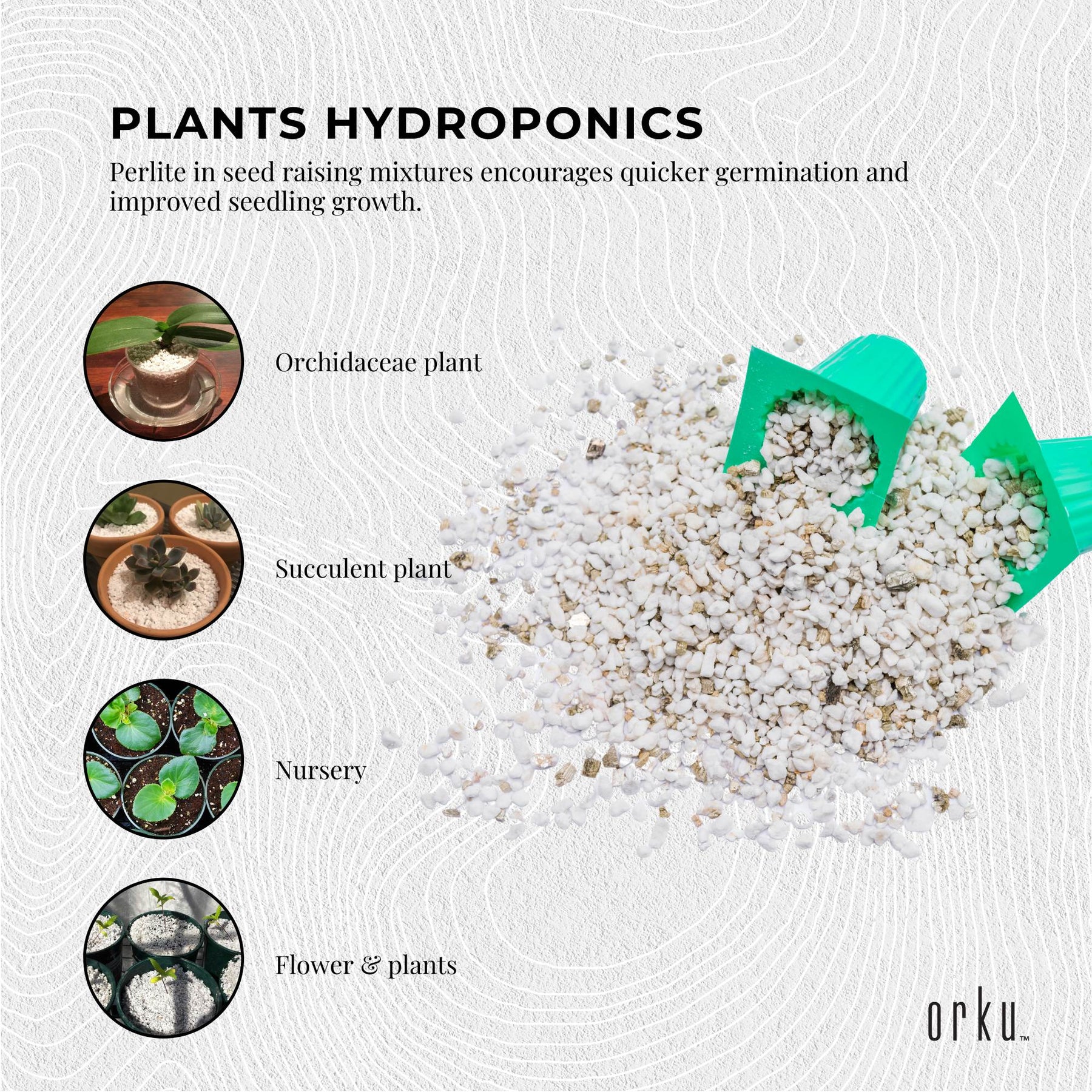 Orku Super Coarse Perlite Growing Medium - 100L