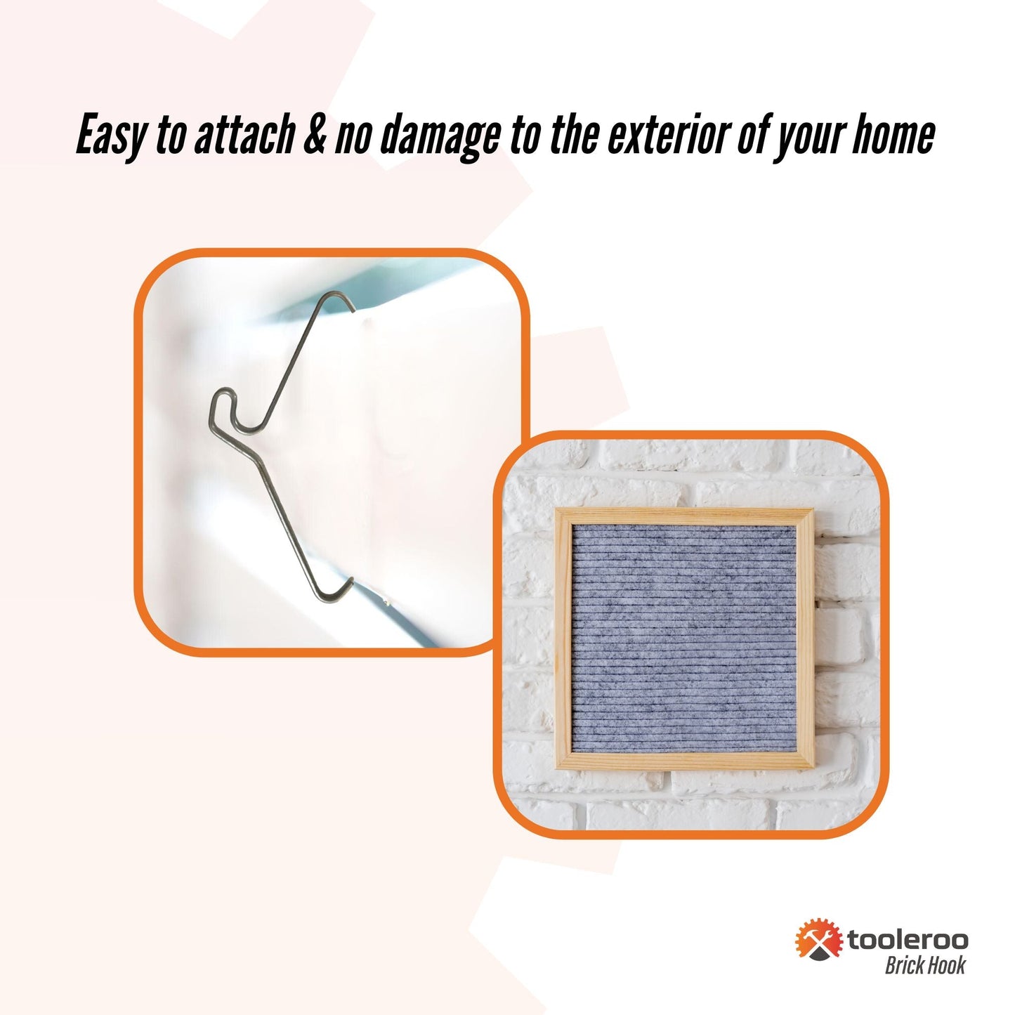 The Brick Hook 5 Pack 120mm (4.7") Spring Steel Clips for Hanging Plants & Pictures