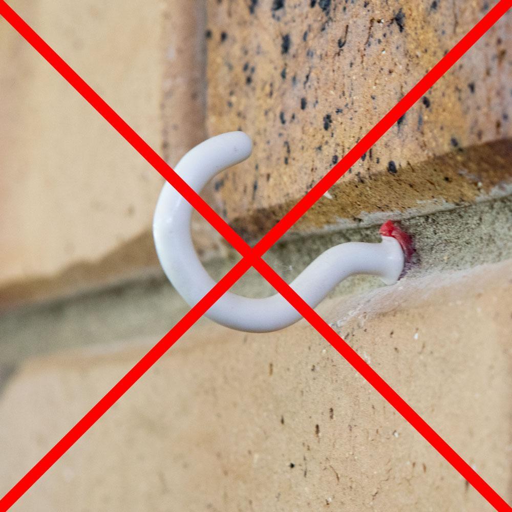 Premium Galvanised Brick Hooks for Pictures & Plants - 10 Pack, 155-165mm