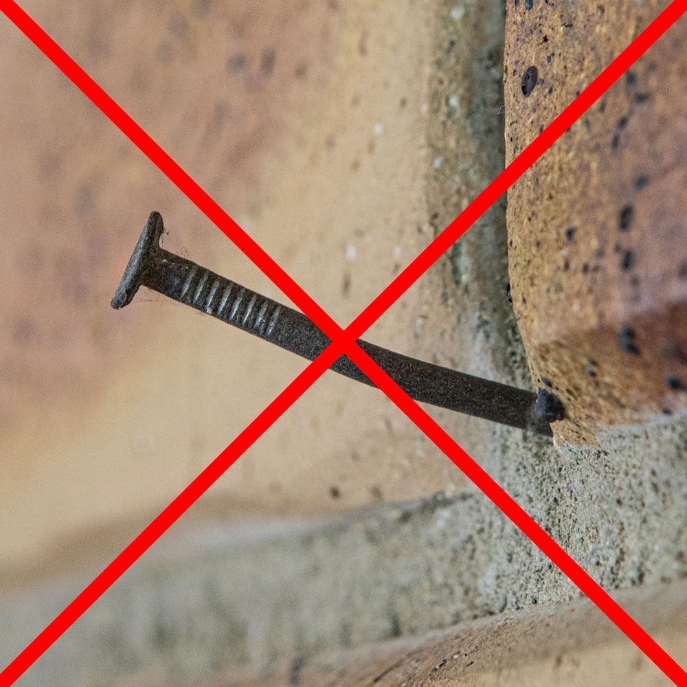Premium Galvanised Brick Hooks for Pictures & Plants - 10 Pack, 155-165mm