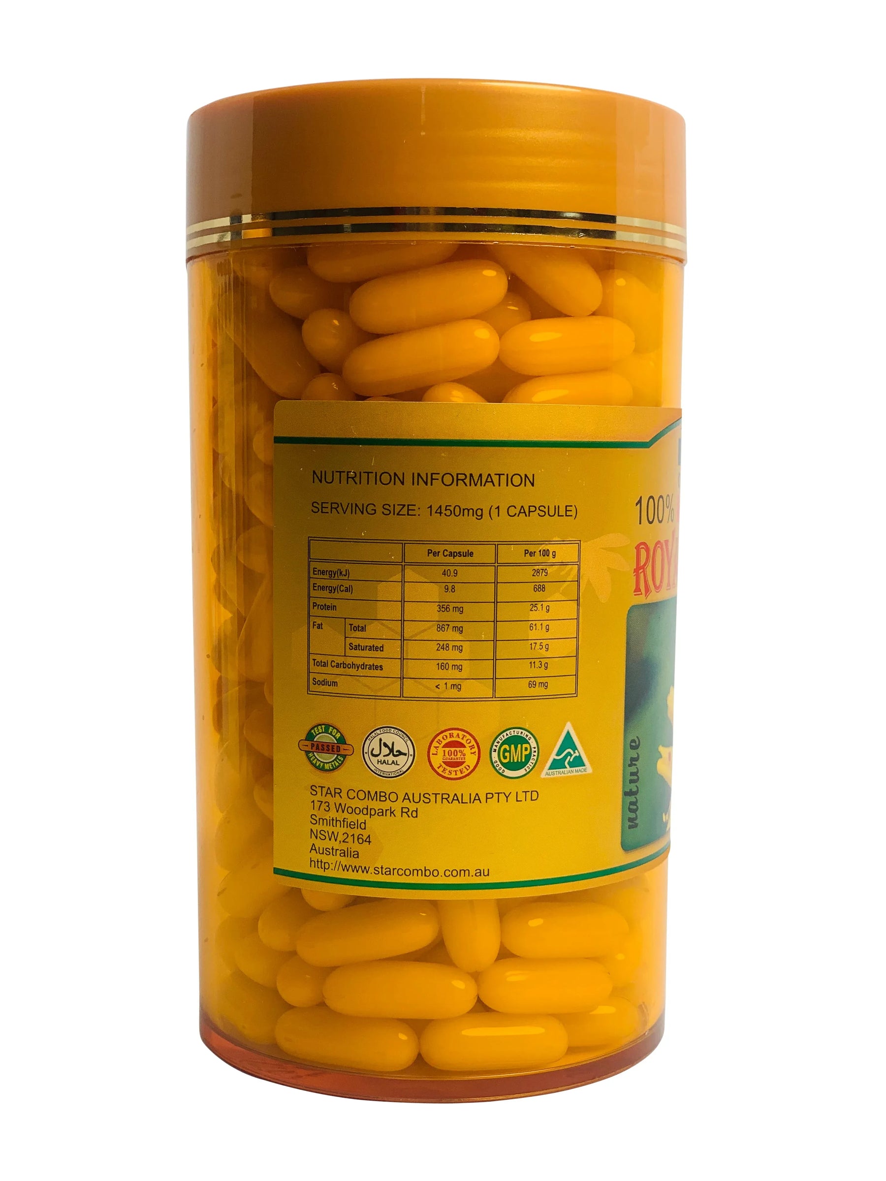 Premium Costar Royal Bee Jelly Capsules 1450mg 365 Pack Sealed Bottle