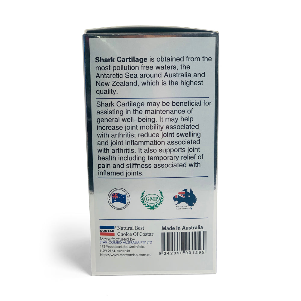 Costar Shark Cartilage 750mg 365 Capsules Joint Health Anti-Inflammatory Supplement - SuperSaverAU - view 4