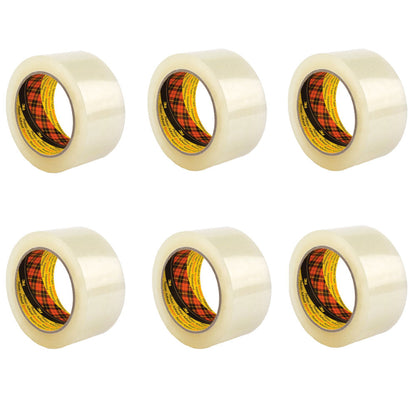 3M Scotch Clear Packaging Tape 370 48mmx75m 6 Rolls Strong Adhesive