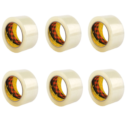 3M Scotch Clear Packaging Tape 370 48mmx75m 6 Rolls Strong Adhesive