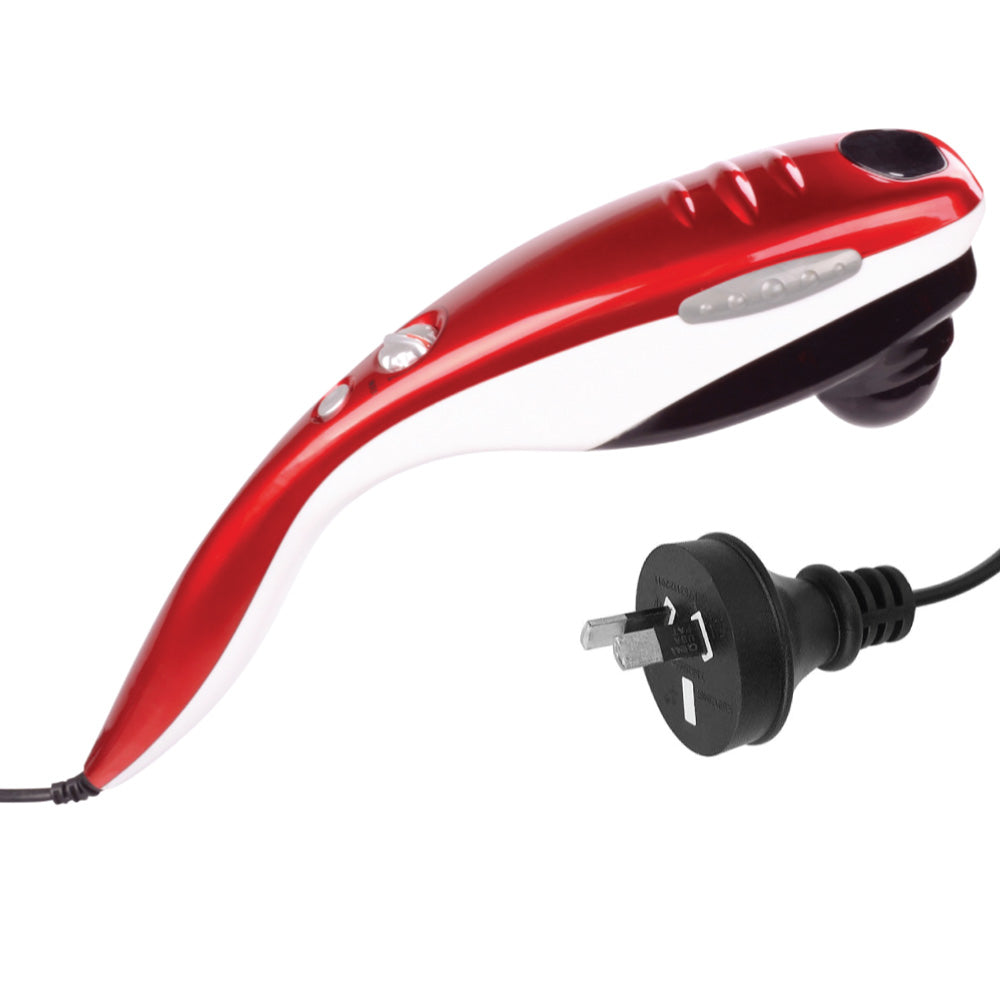 Handheld Body Massager Red 6 Massage Heads Adjustable Speeds 28W Vibration - SuperSaverAU - view 1