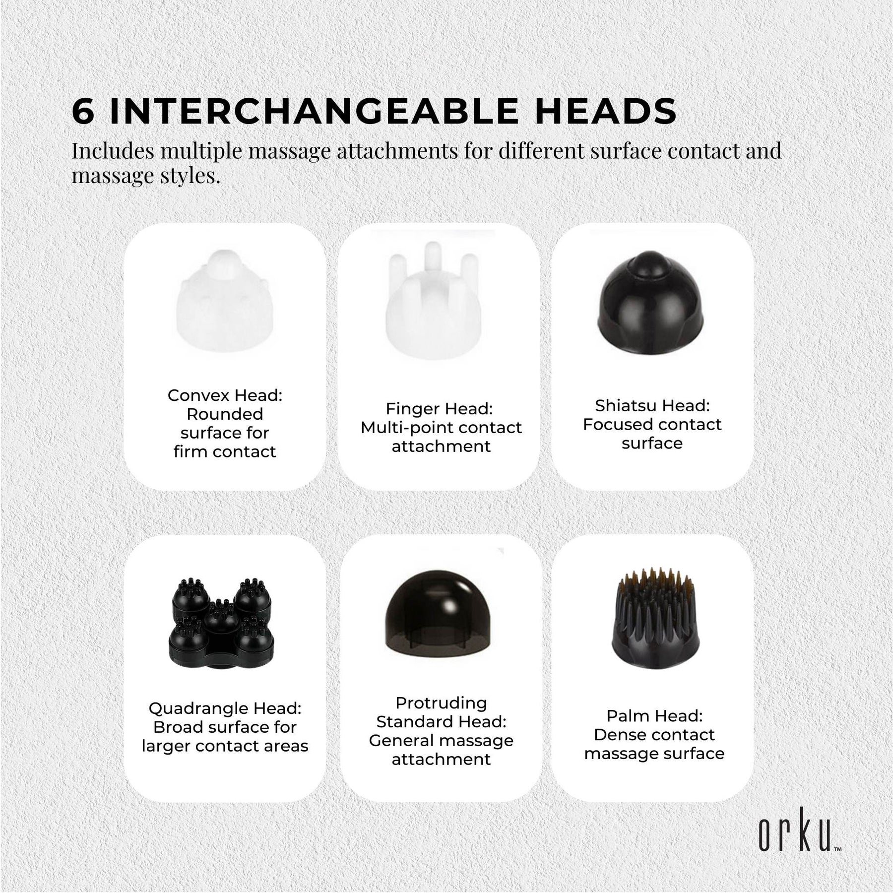 Handheld Body Massager Red 6 Massage Heads Adjustable Speeds 28W Vibration - SuperSaverAU - view 4