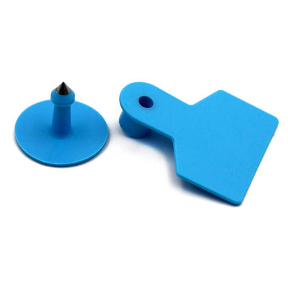 Cattle Ear Tags 100x 5x4cm Blue Small Blank Livestock Label for Goats, Pigs